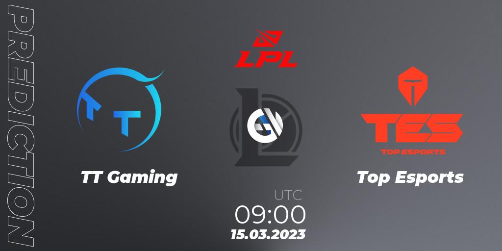 Prognoza TT Gaming - Top Esports. 15.03.2023 at 09:00, LoL, LPL Spring 2023 - Group Stage