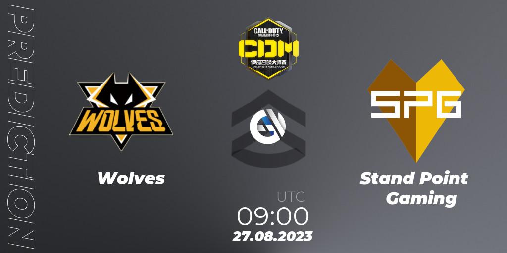Prognoza Wolves - Stand Point Gaming. 27.08.2023 at 09:00, Call of Duty, China Masters 2023 S6 - Stage 2