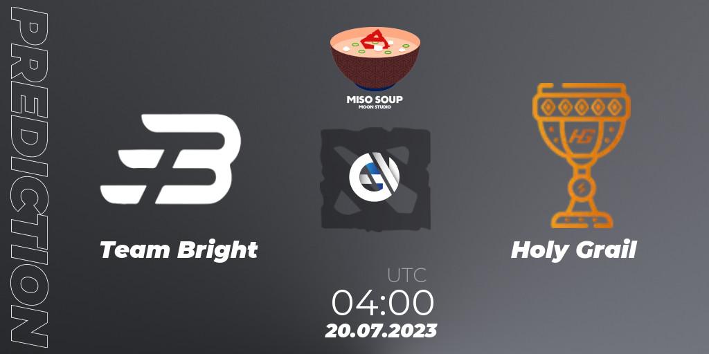 Prognoza Team Bright - Holy Grail. 20.07.2023 at 04:04, Dota 2, Moon Studio Miso Soup