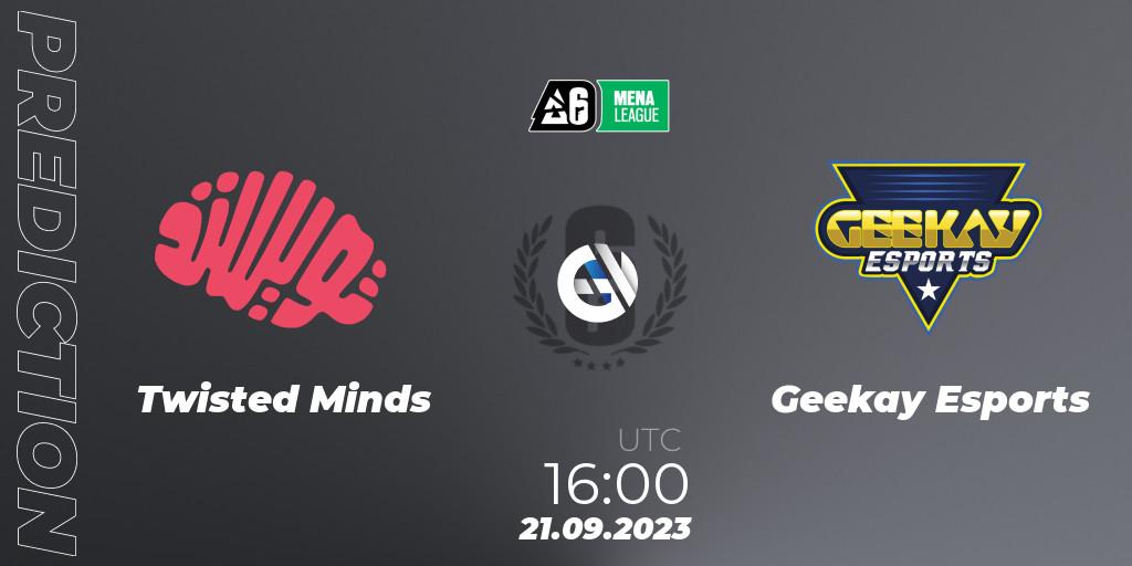 Prognoza Twisted Minds - Geekay Esports. 21.09.23, Rainbow Six, MENA League 2023 - Stage 2