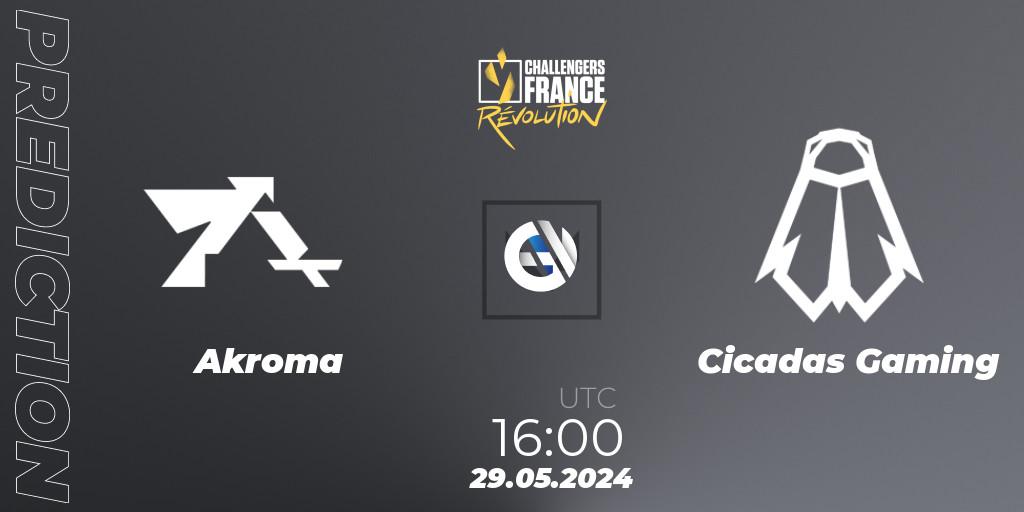 Prognoza Akroma - Cicadas Gaming. 29.05.2024 at 16:00, VALORANT, VALORANT Challengers 2024 France: Revolution Split 2