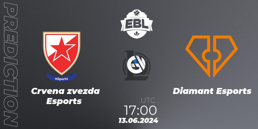 Prognoza Crvena zvezda Esports - Diamant Esports. 13.06.2024 at 17:00, LoL, Esports Balkan League Season 15