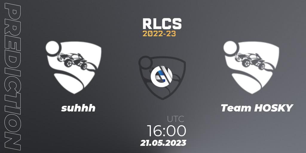 Prognoza suhhh - Team HOSKY. 21.05.2023 at 16:00, Rocket League, RLCS 2022-23 - Spring: Europe Regional 2 - Spring Cup: Closed Qualifier
