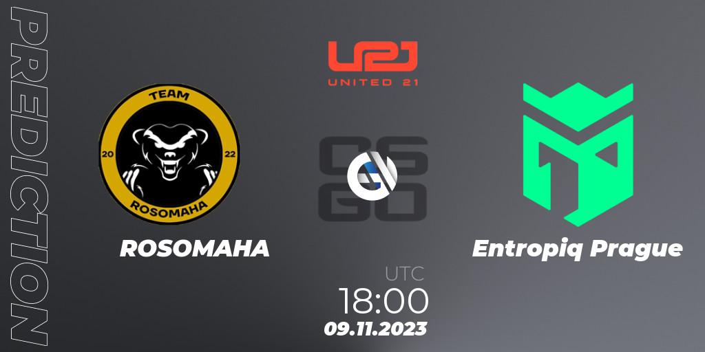 Prognoza ROSOMAHA - Entropiq Prague. 10.11.23, CS2 (CS:GO), United21 Season 7: Division 2