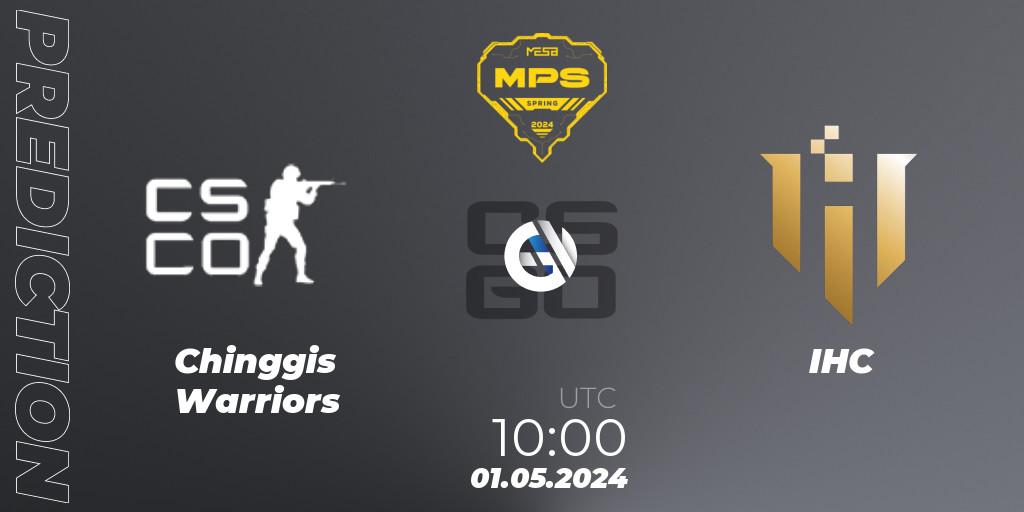 Prognoza Chinggis Warriors - IHC. 01.05.2024 at 10:00, Counter-Strike (CS2), MESA Pro Series: Spring 2024