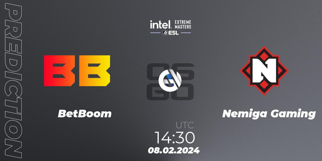 Prognoza BetBoom - Nemiga Gaming. 08.02.24, CS2 (CS:GO), Intel Extreme Masters China 2024: European Closed Qualifier