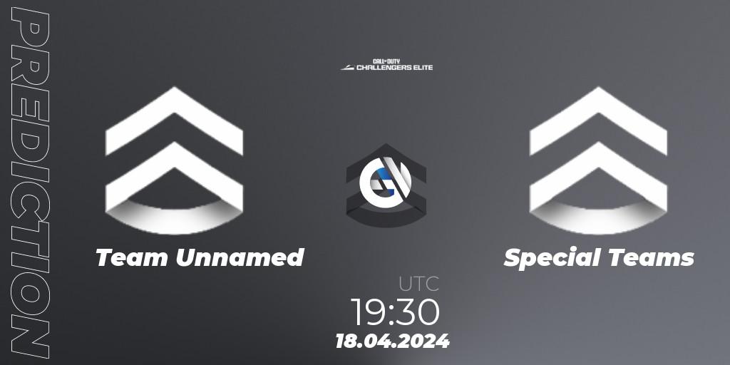 Prognoza Team Unnamed - Special Teams. 18.04.2024 at 19:30, Call of Duty, Call of Duty Challengers 2024 - Elite 2: EU