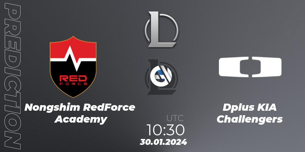 Prognoza Nongshim RedForce Academy - Dplus KIA Challengers. 30.01.2024 at 10:30, LoL, LCK Challengers League 2024 Spring - Group Stage