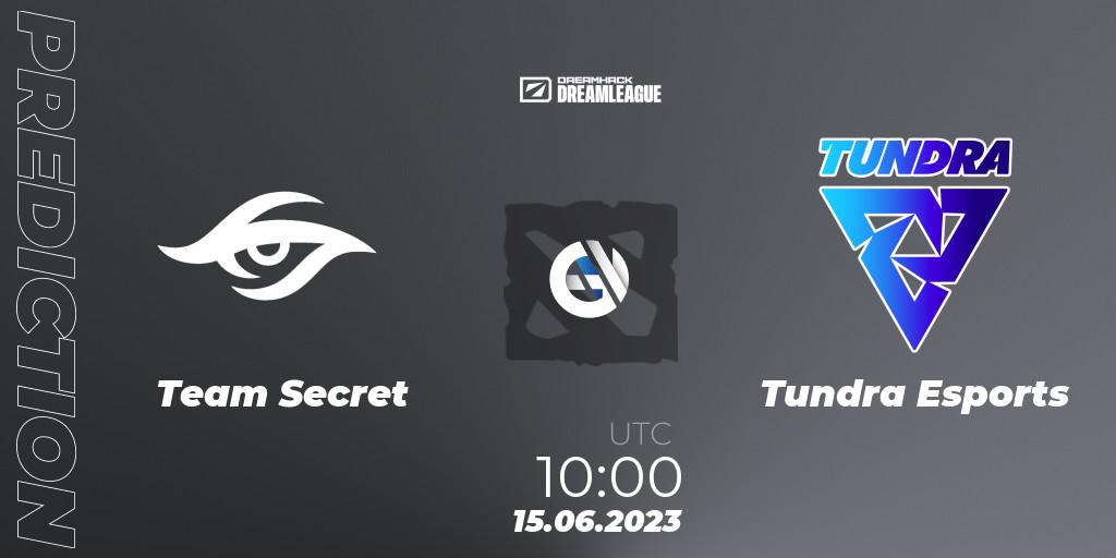 Prognoza Team Secret - Tundra Esports. 15.06.2023 at 09:55, Dota 2, DreamLeague Season 20 - Group Stage 1