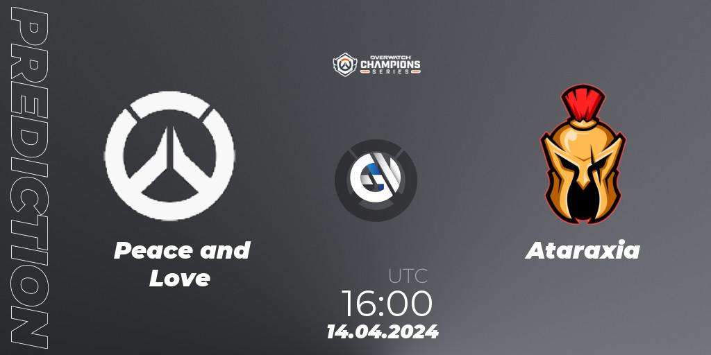 Prognoza Peace and Love - Ataraxia. 14.04.2024 at 16:00, Overwatch, Overwatch Champions Series 2024 - EMEA Stage 2 Group Stage