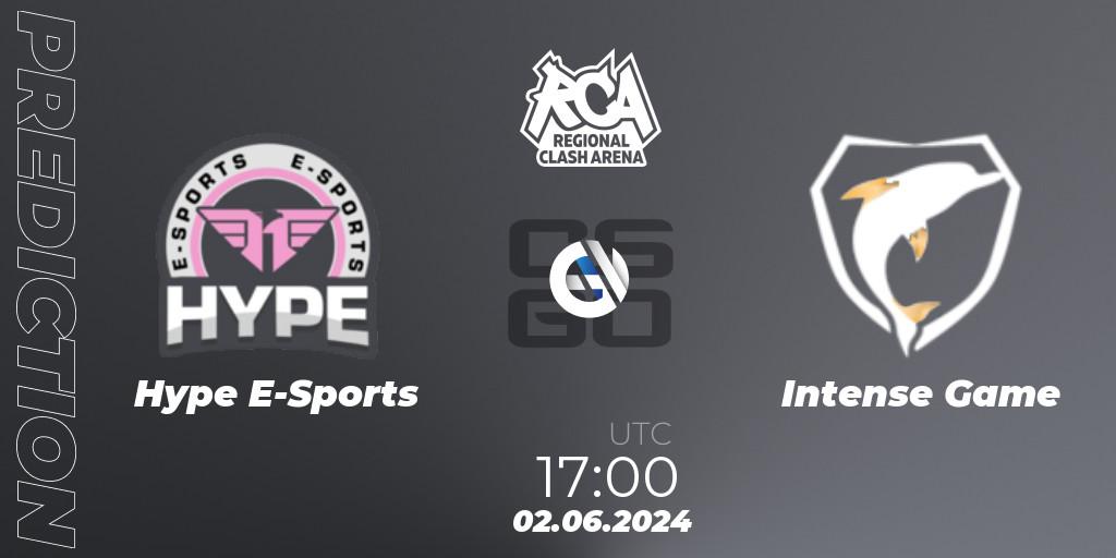 Prognoza Hype E-Sports - Intense Game. 02.06.2024 at 17:00, Counter-Strike (CS2), Regional Clash Arena South America: Closed Qualifier