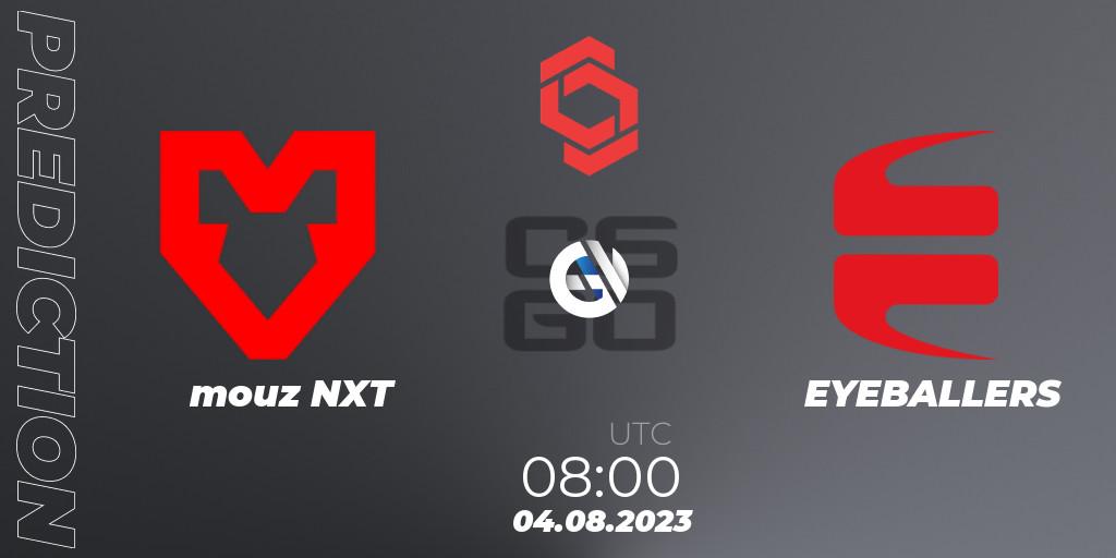 Prognoza mouz NXT - EYEBALLERS. 04.08.2023 at 08:00, Counter-Strike (CS2), CCT Central Europe Series #7
