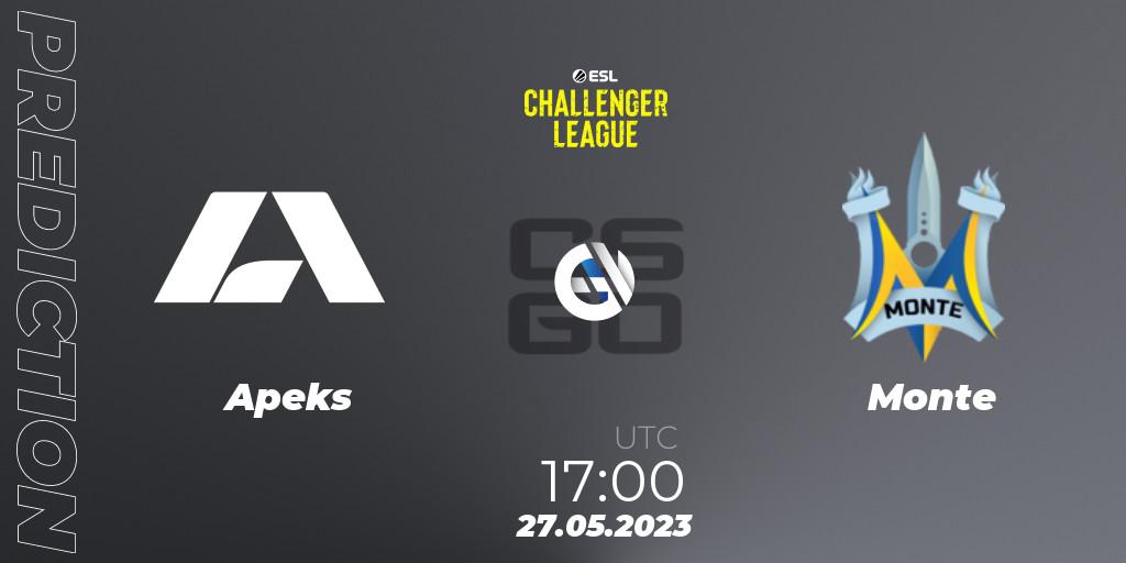 Prognoza Apeks - Monte. 27.05.23, CS2 (CS:GO), ESL Challenger League Season 45: Europe