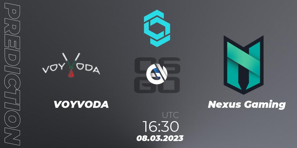 Prognoza VOYVODA - Nexus Gaming. 08.03.23, CS2 (CS:GO), CCT North Europe Series #4