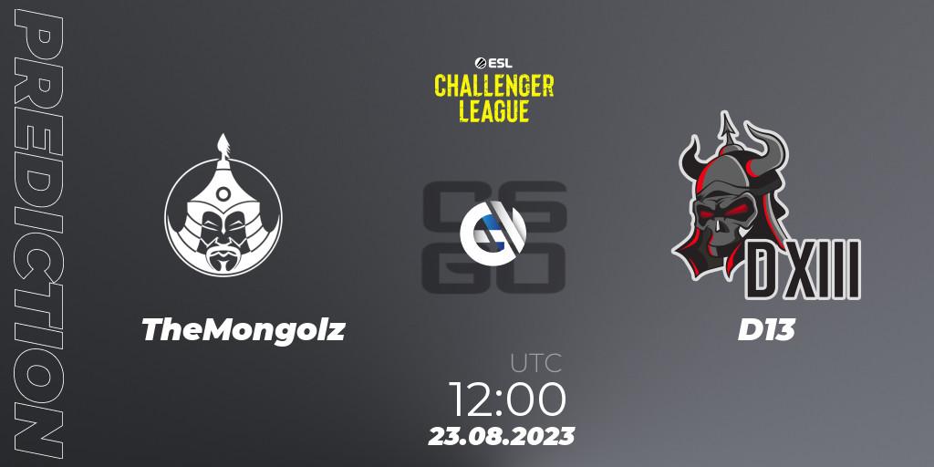 Prognoza TheMongolz - D13. 23.08.23, CS2 (CS:GO), ESL Challenger League Season 46: Asia-Pacific
