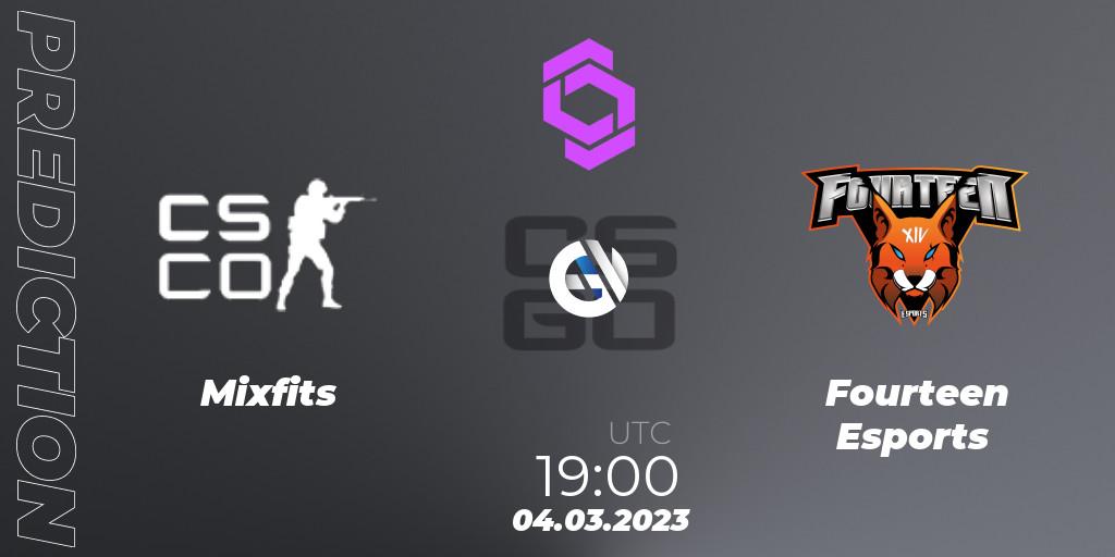 Prognoza Mixfits - Fourteen Esports. 04.03.2023 at 19:00, Counter-Strike (CS2), CCT West Europe Series 2 Closed Qualifier