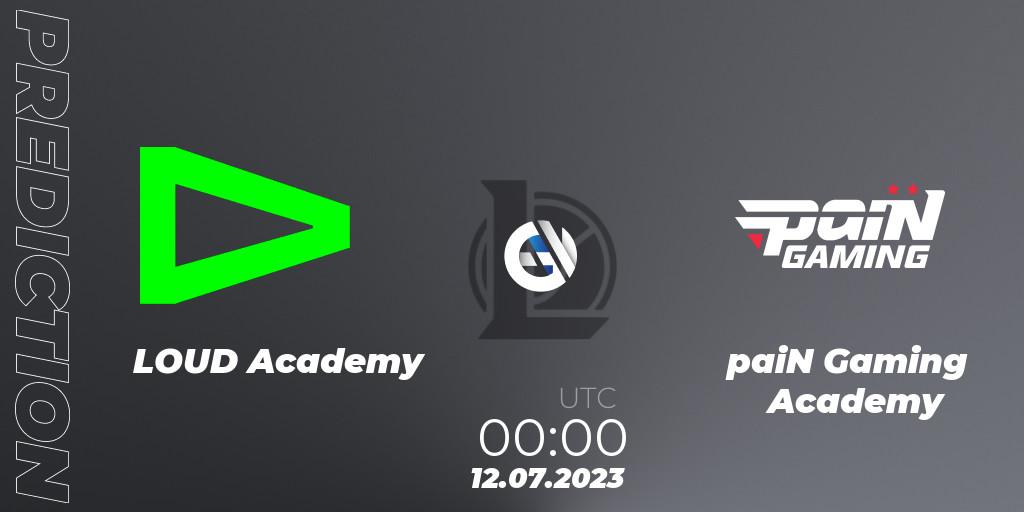 Prognoza LOUD Academy - paiN Gaming Academy. 12.07.2023 at 00:00, LoL, CBLOL Academy Split 2 2023 - Group Stage