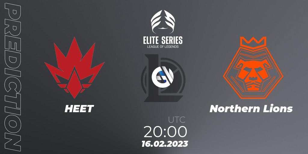 Prognoza HEET - Northern Lions. 16.02.2023 at 20:00, LoL, Elite Series Spring 2023 - Group Stage
