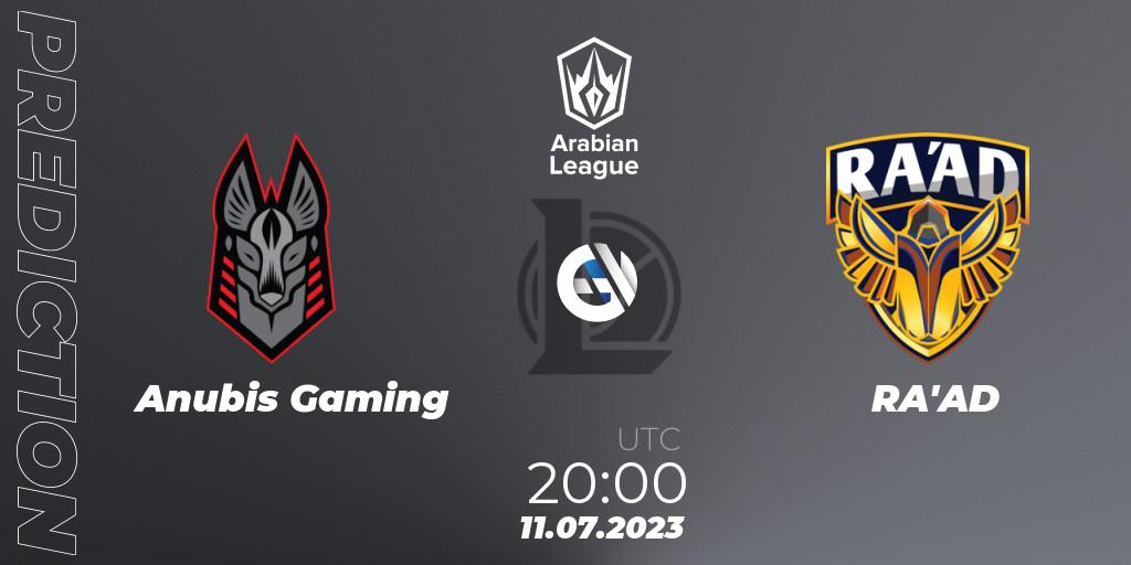 Prognoza Anubis Gaming - RA'AD. 11.07.2023 at 20:00, LoL, Arabian League Summer 2023 - Group Stage
