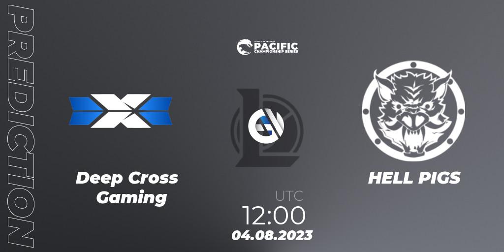 Prognoza Deep Cross Gaming - HELL PIGS. 05.08.2023 at 12:20, LoL, PACIFIC Championship series Group Stage