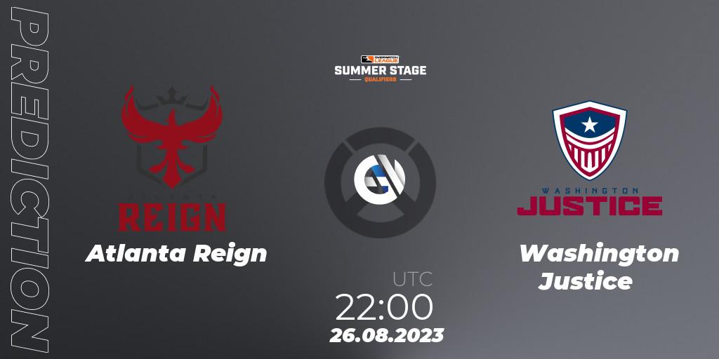 Prognoza Atlanta Reign - Washington Justice. 26.08.23, Overwatch, Overwatch League 2023 - Summer Stage Qualifiers