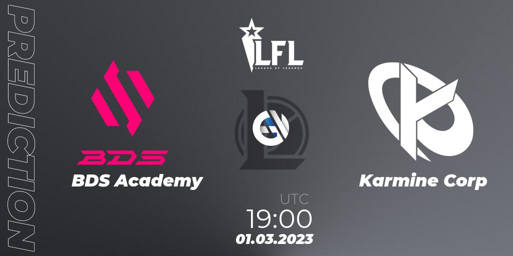 Prognoza BDS Academy - Karmine Corp. 01.03.2023 at 19:00, LoL, LFL Spring 2023 - Group Stage