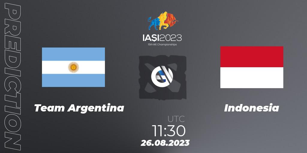Prognoza Team Argentina - Indonesia. 26.08.23, Dota 2, IESF World Championship 2023