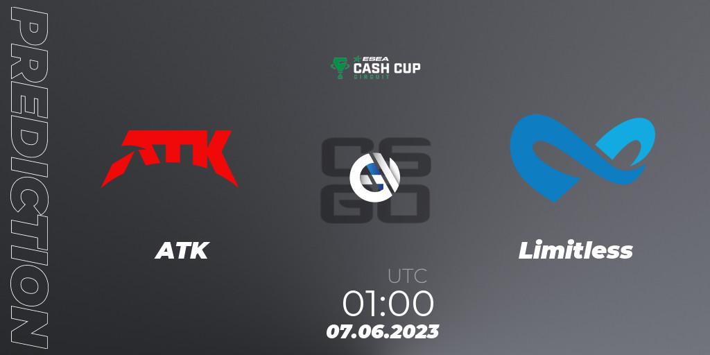 Prognoza ATK - Limitless. 07.06.23, CS2 (CS:GO), ESEA Cash Cup Circuit Season 1 Finals