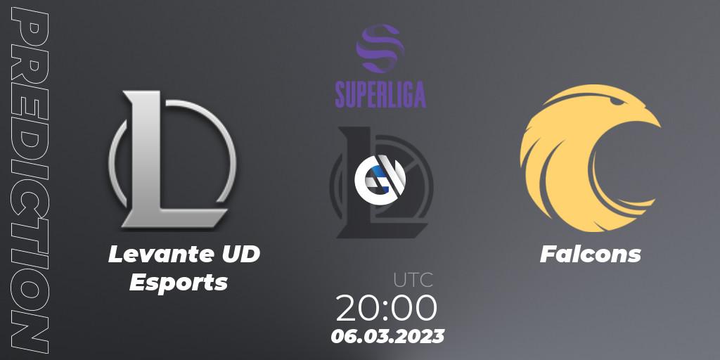 Prognoza Levante UD Esports - Falcons. 06.03.2023 at 20:00, LoL, LVP Superliga 2nd Division Spring 2023 - Group Stage