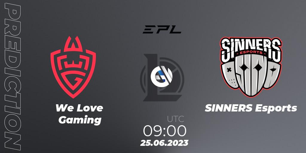 Prognoza We Love Gaming - SINNERS Esports. 25.06.2023 at 08:00, LoL, EPL Season 1