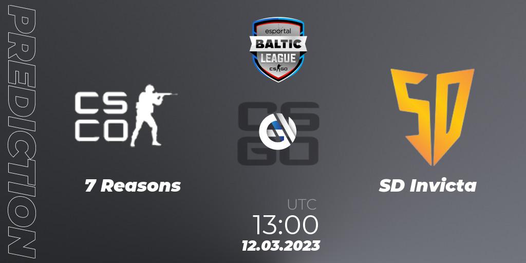 Prognoza 7 Reasons e-sports - SD Invicta. 12.03.2023 at 13:05, Counter-Strike (CS2), Esportal Baltic League Season 2