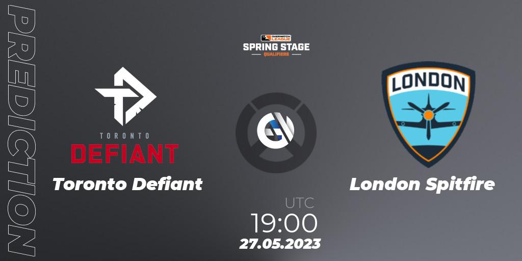 Prognoza Toronto Defiant - London Spitfire. 27.05.2023 at 19:00, Overwatch, OWL Stage Qualifiers Spring 2023 West