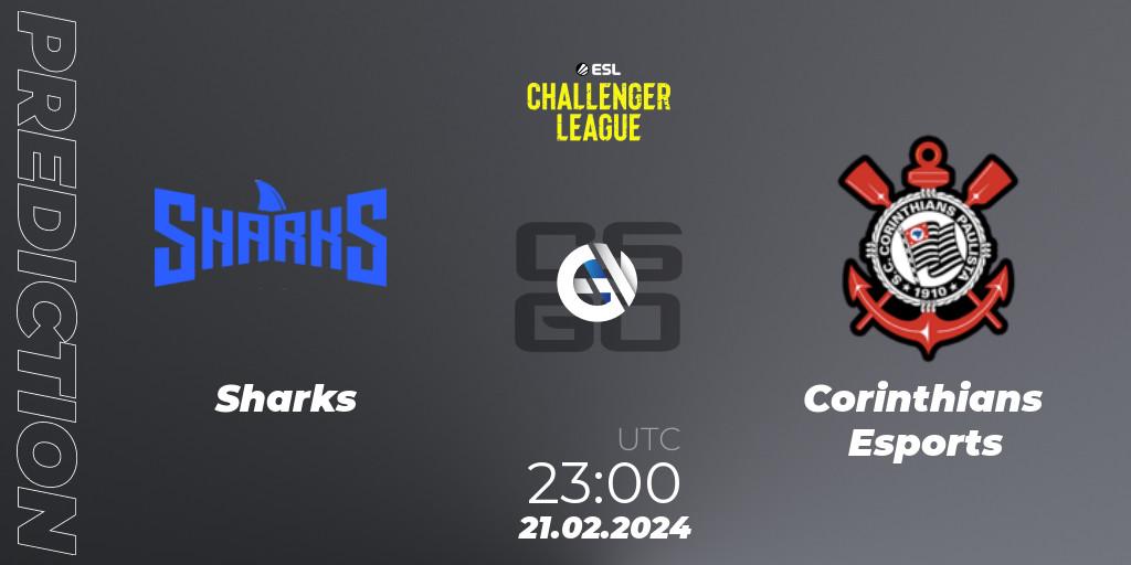 Prognoza Sharks - Corinthians Esports. 22.02.2024 at 00:00, Counter-Strike (CS2), ESL Challenger League Season 47: South America