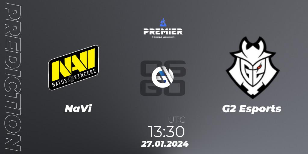 Prognoza NaVi - G2 Esports. 27.01.24, CS2 (CS:GO), BLAST Premier: Spring Groups 2024