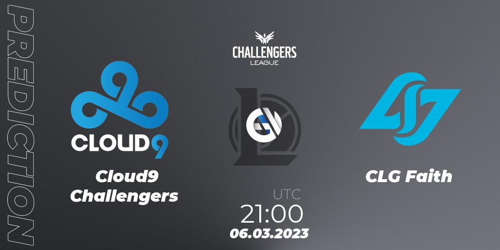 Prognoza Cloud9 Challengers - CLG Faith. 06.03.23, LoL, NACL 2023 Spring - Group Stage