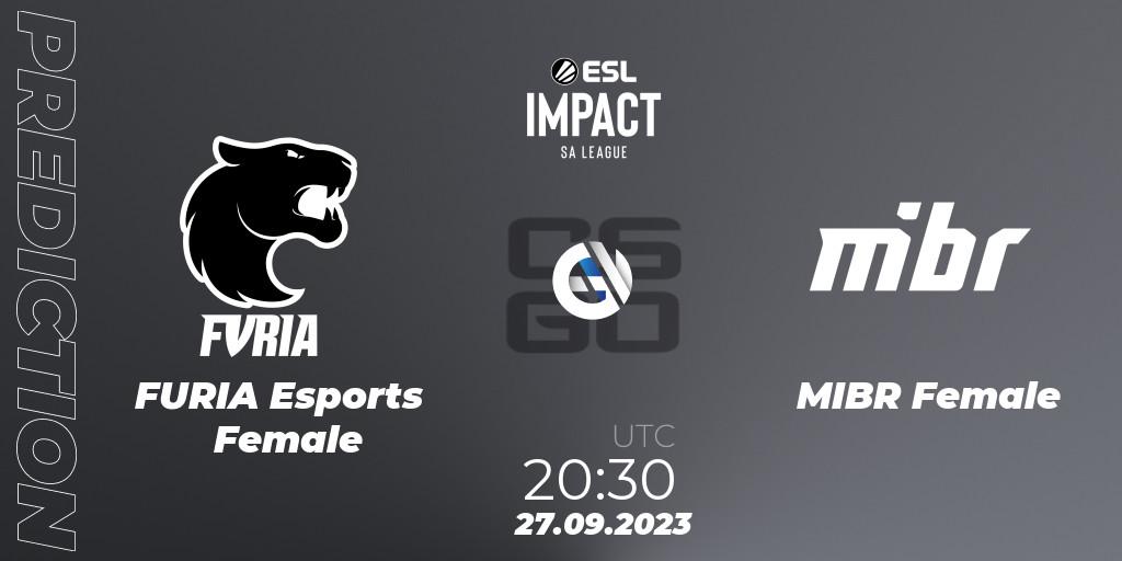 Prognoza FURIA Esports Female - MIBR Female. 27.09.2023 at 21:30, Counter-Strike (CS2), ESL Impact League Season 4: South American Division