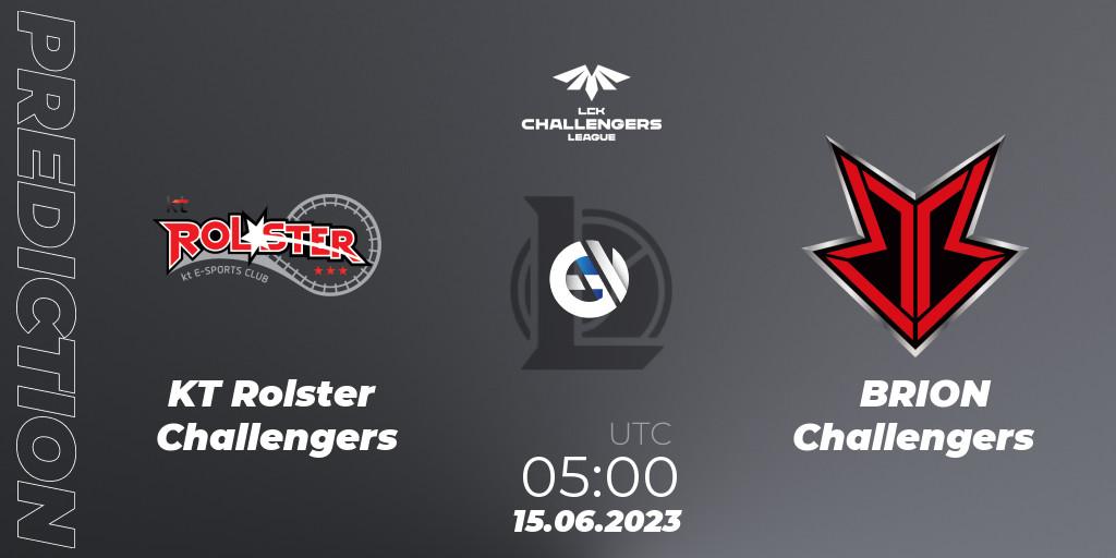 Prognoza KT Rolster Challengers - BRION Challengers. 15.06.23, LoL, LCK Challengers League 2023 Summer - Group Stage