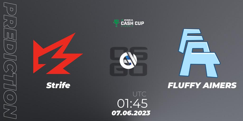 Prognoza Strife - FLUFFY AIMERS. 07.06.23, CS2 (CS:GO), ESEA Cash Cup Circuit Season 1 Finals