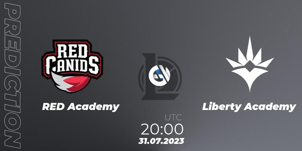 Prognoza RED Academy - Liberty Academy. 31.07.2023 at 20:00, LoL, CBLOL Academy Split 2 2023 - Group Stage
