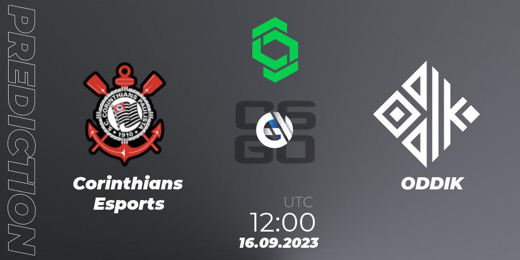 Prognoza Corinthians Esports - ODDIK. 16.09.2023 at 12:00, Counter-Strike (CS2), CCT South America Series #11