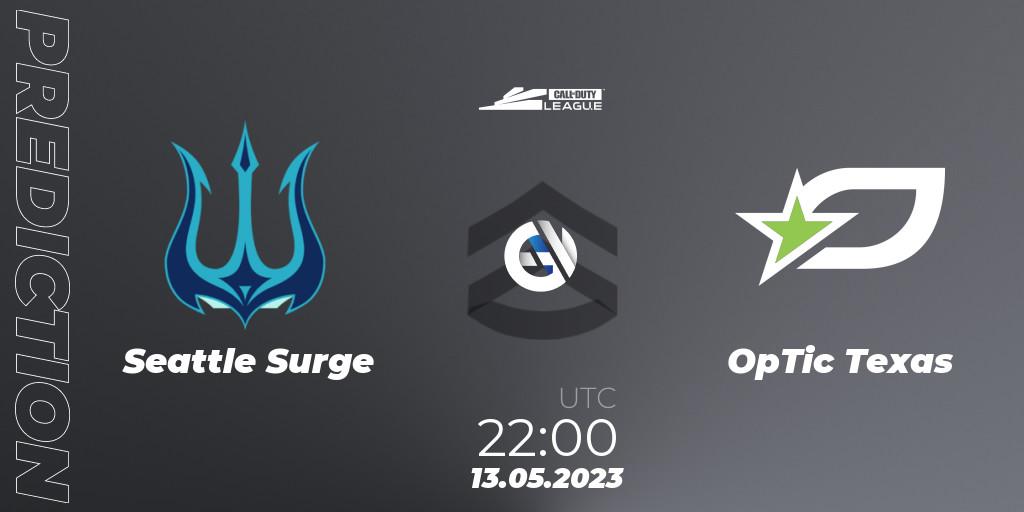 Prognoza Seattle Surge - OpTic Texas. 13.05.2023 at 22:00, Call of Duty, Call of Duty League 2023: Stage 5 Major Qualifiers