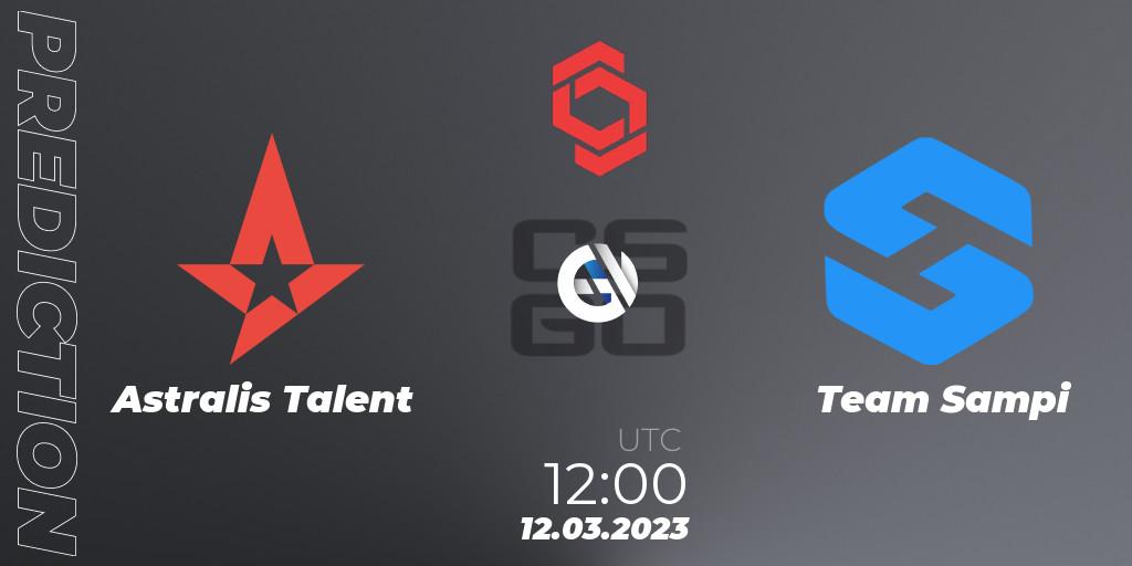 Prognoza Astralis Talent - Team Sampi. 12.03.2023 at 12:00, Counter-Strike (CS2), CCT Central Europe Series 5 Closed Qualifier
