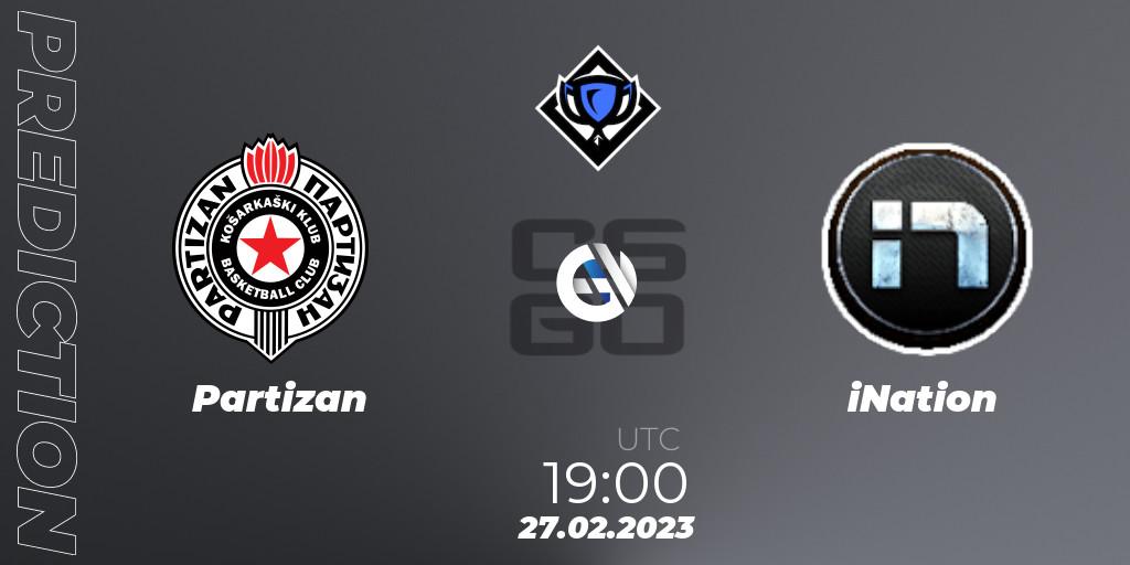 Prognoza Partizan - iNation. 27.02.23, CS2 (CS:GO), RES Season 4