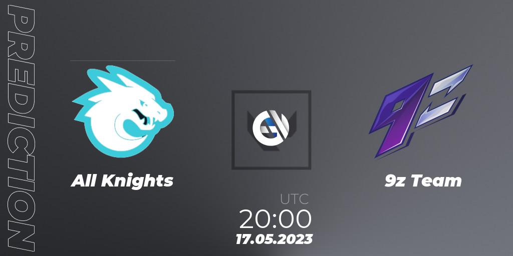 Prognoza All Knights - 9z Team. 17.05.2023 at 20:00, VALORANT, VALORANT Challengers 2023: LAS Split 2 - Regular Season