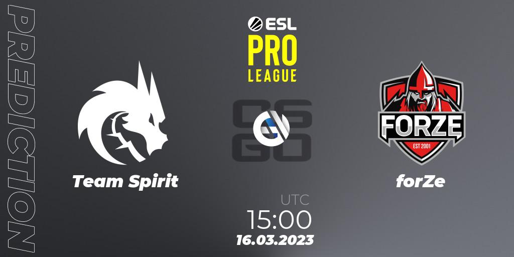 Prognoza Team Spirit - forZe. 16.03.23, CS2 (CS:GO), ESL Pro League Season 17