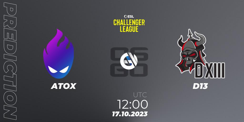Prognoza ATOX - D13. 17.10.23, CS2 (CS:GO), ESL Challenger League Season 46: Asia-Pacific