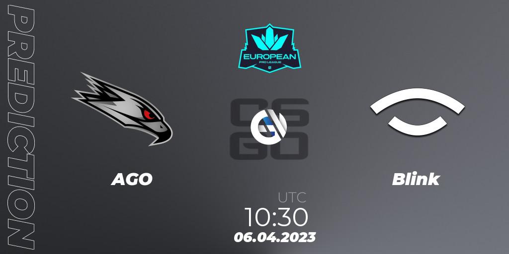 Prognoza AGO - Blink. 06.04.2023 at 10:30, Counter-Strike (CS2), European Pro League Season 7