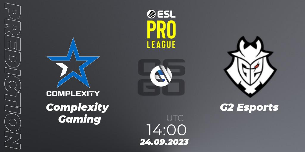 Prognoza Complexity Gaming - G2 Esports. 24.09.2023 at 14:00, Counter-Strike (CS2), ESL Pro League Season 18