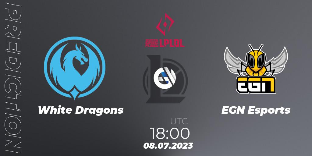 Prognoza White Dragons - EGN Esports. 16.06.2023 at 18:00, LoL, LPLOL Split 2 2023 - Group Stage