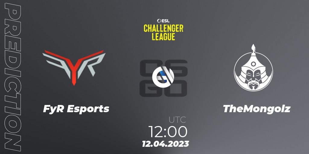 Prognoza FyR Esports - TheMongolz. 12.04.2023 at 12:00, Counter-Strike (CS2), ESL Challenger League Season 45: Asia-Pacific